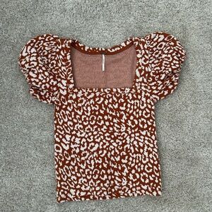 Free people animal print blouse #animalprint #freepeople #blouse #print